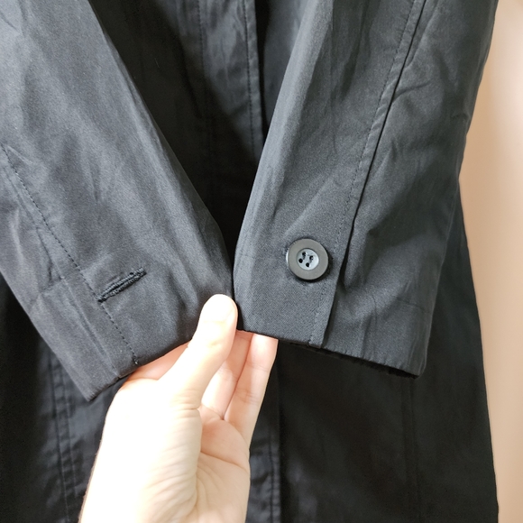 Classic Waterproof Trench Coat with zipper and collar, Pacific Blue, rain coat - Picture 7 of 7